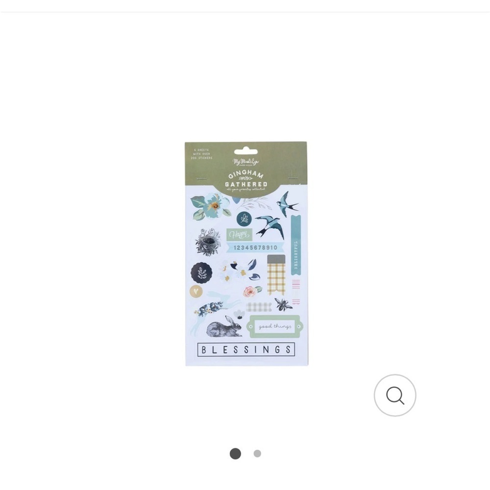 Gingham Gathered Sticker Luxury Collection - 6 pages